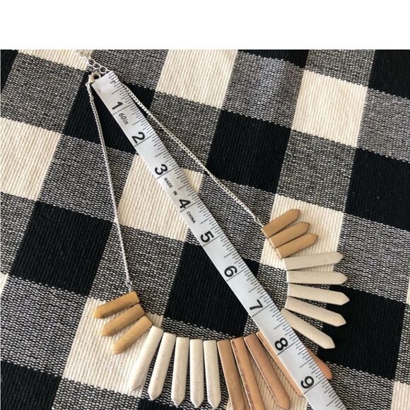 Handmade Gold and Silver Tone Spike Statement Necklace - Picture 5 of 5